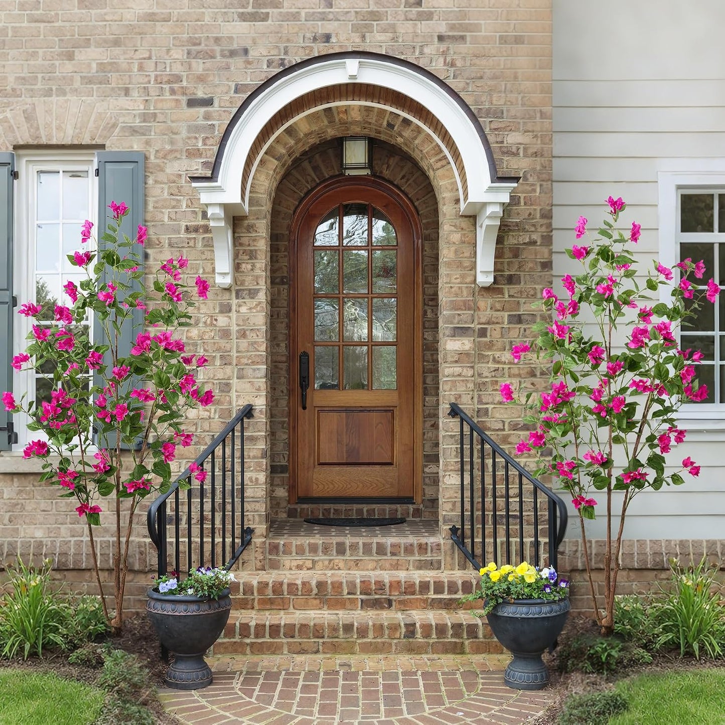 Artificial Bougainvillea Tree, 5 FT Faux Artificial Tree, Realistic Silk Flower Tree for Indoor Home Decor, Living Room, Entryway, Office & Farmhouse Decoration, Pink
