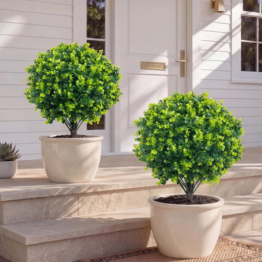 3ft Artificial Topiary Spiral Trees with Lavender Set of 2 High End Outdoor Faux Plants Realistic Large Fake Bushes Lifelike Lilac Shrubs Decorations for Outdoor Indoor Front Porch Garden