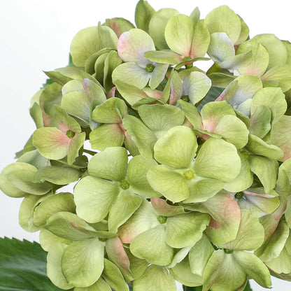 Blue Hydrangea Artificial Flowers in Pot Large Silk Three-Head Hydrangeas Flowers Fake Flowers Arrangements for Indoor Home Office Kitchen Table Centerpieces Wedding Decorations