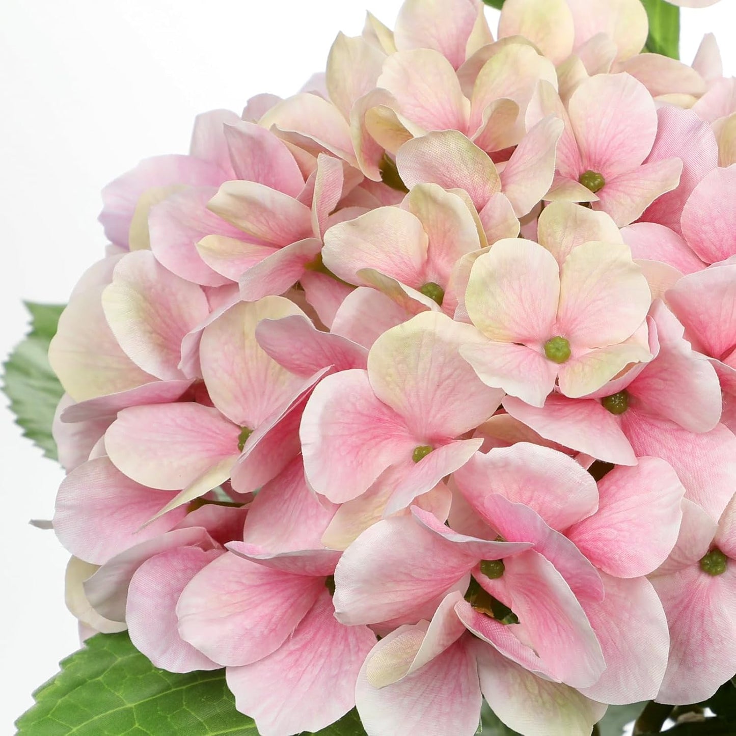 Blue Hydrangea Artificial Flowers in Pot Large Silk Three-Head Hydrangeas Flowers Fake Flowers Arrangements for Indoor Home Office Kitchen Table Centerpieces Wedding Decorations