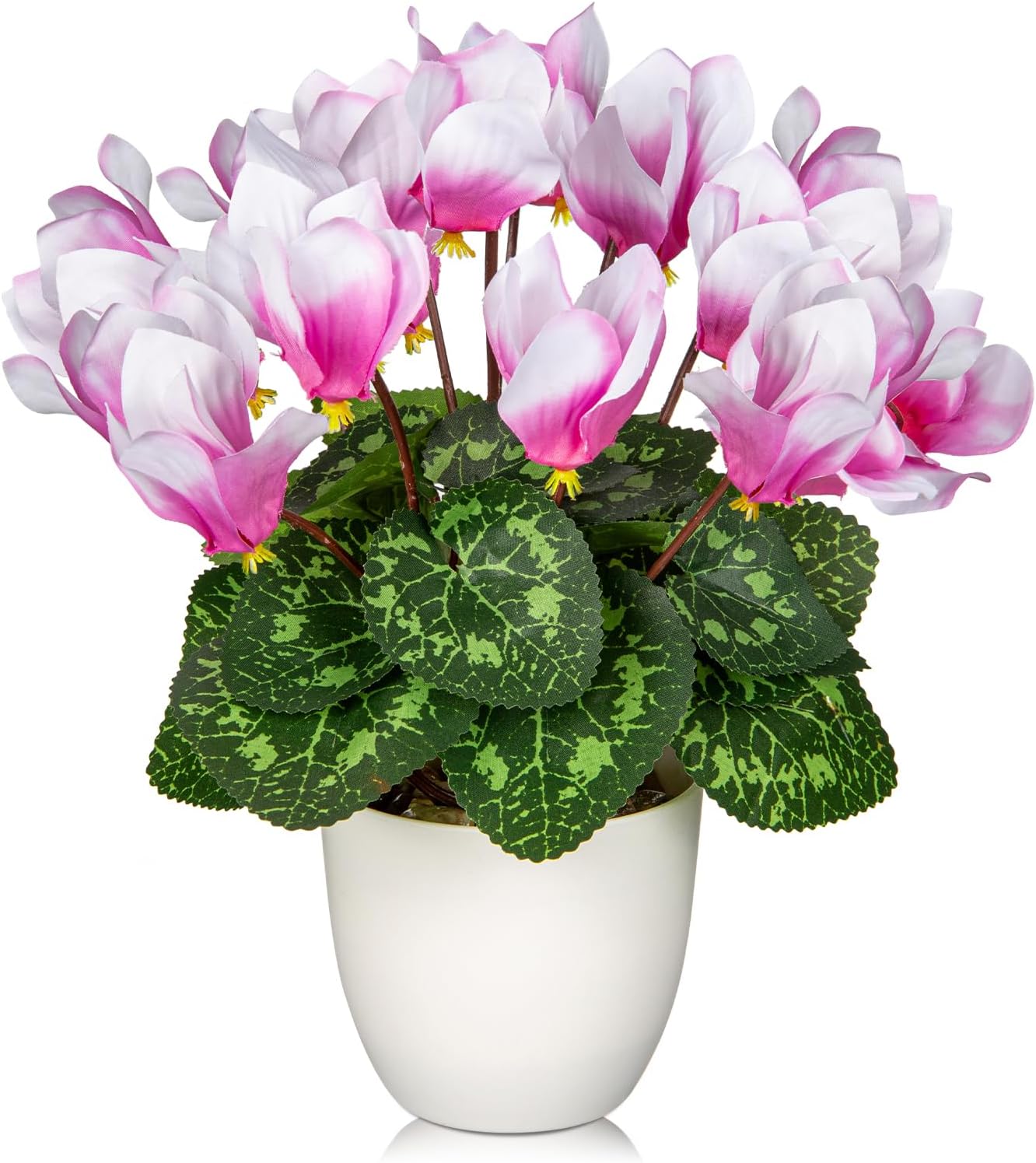 Blue Hydrangea Artificial Flowers in Pot Large Silk Three-Head Hydrangeas Flowers Fake Flowers Arrangements for Indoor Home Office Kitchen Table Centerpieces Wedding Decorations