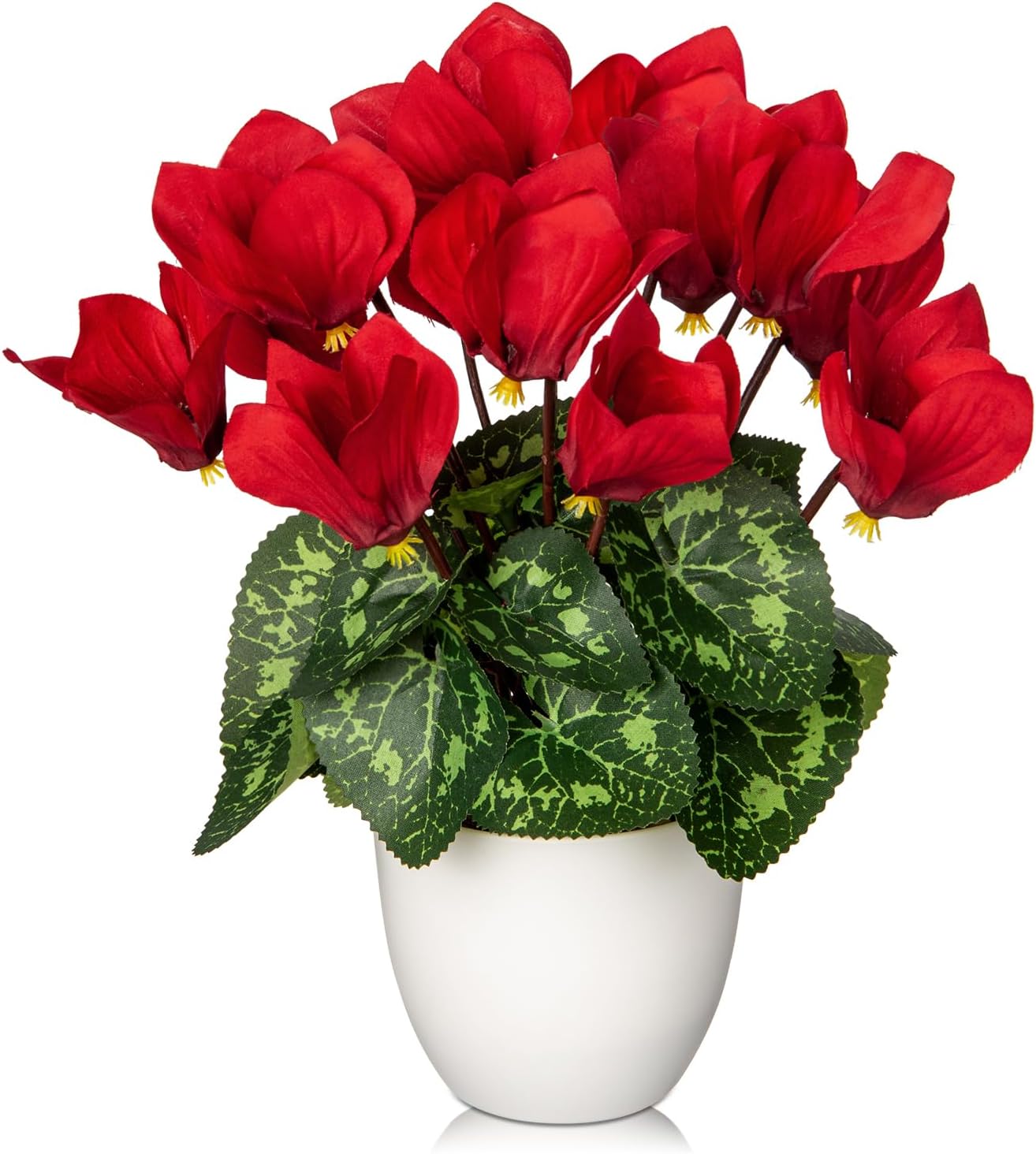 Blue Hydrangea Artificial Flowers in Pot Large Silk Three-Head Hydrangeas Flowers Fake Flowers Arrangements for Indoor Home Office Kitchen Table Centerpieces Wedding Decorations