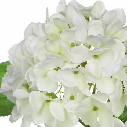 Blue Hydrangea Artificial Flowers in Pot Large Silk Three-Head Hydrangeas Flowers Fake Flowers Arrangements for Indoor Home Office Kitchen Table Centerpieces Wedding Decorations