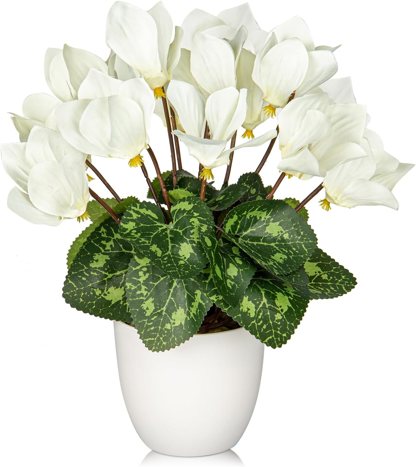 Blue Hydrangea Artificial Flowers in Pot Large Silk Three-Head Hydrangeas Flowers Fake Flowers Arrangements for Indoor Home Office Kitchen Table Centerpieces Wedding Decorations