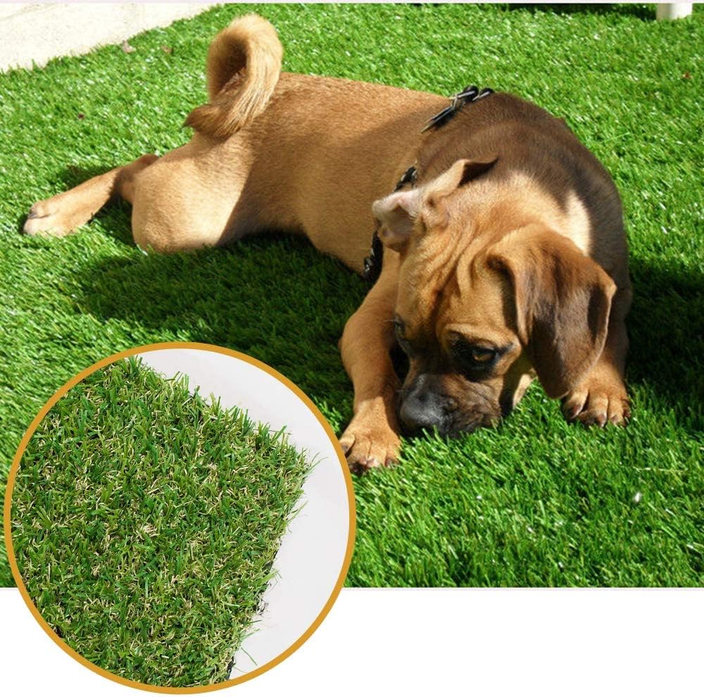 Artificial Grass Lawn Turf 5 FT x 8 FT(40 Square FT) 0.8inch Realistic Synthetic Grass Mat, Indoor Outdoor Garden Lawn Landscape for Pets,Fake Faux Grass Rug with Drainage Holes
