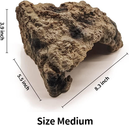 Reptile Hide Bearded Dragon Cave Hideouts Habitat Décor for Snake (Medium)