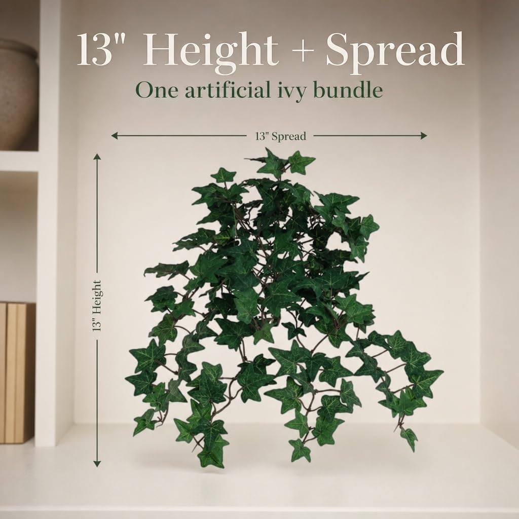 Artificial English Ivy Plant, 13-Inch, 176 Leaves