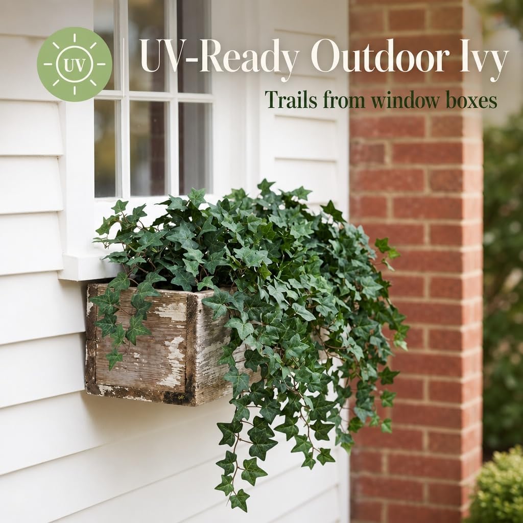 Artificial English Ivy Plant, 13-Inch, 176 Leaves