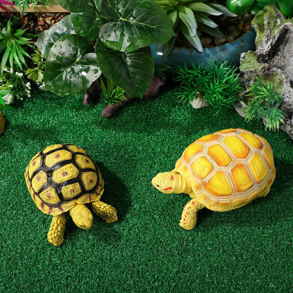 Turtle Basking Platform Artificial Fake Grass Mat Lawn Turf Lifelike Turtle Ramp Tortoise Habitat Turtle Terrace Fish Tank Accessories for Reptile Pet