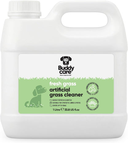 Artificial Grass Cleaner Concentrate - Fresh Grass Scent - 1L - Outdoor Surface Cleaner for Synthetic Lawns & Patios, Fast Acting Odour Remover & Sanitiser, Makes 11L, Covers up to 100m²