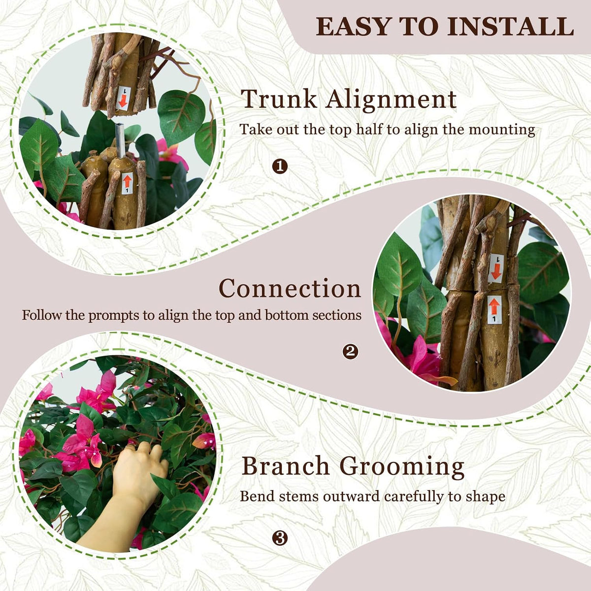 5FT Bougainvillea Artificial Tree for Outdoors or Indoors