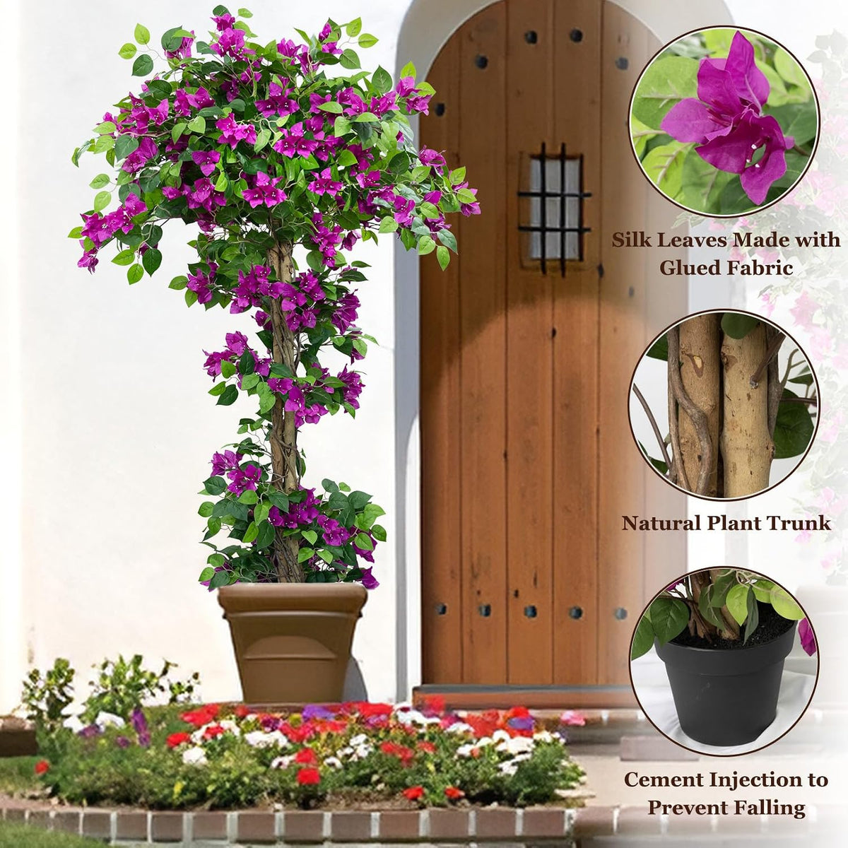 5FT Bougainvillea Artificial Tree for Outdoors or Indoors
