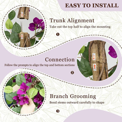 5FT Bougainvillea Artificial Tree for Outdoors or Indoors