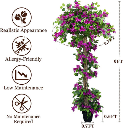5FT Bougainvillea Artificial Tree for Outdoors or Indoors