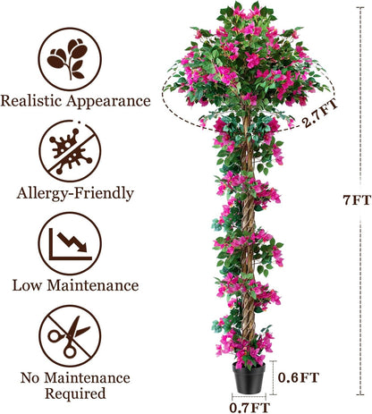 5FT Bougainvillea Artificial Tree for Outdoors or Indoors