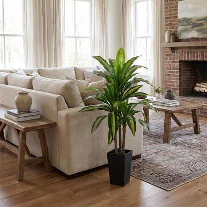 6ft Artificial Bird of Paradise Tree for Home Decor, 6 ft Faux Floor Plant Fake Silk Banana Leaf Tropical Trees with Pot for Indoor Outdoor House Living Room (6 feet Tall Including Raised Pot)