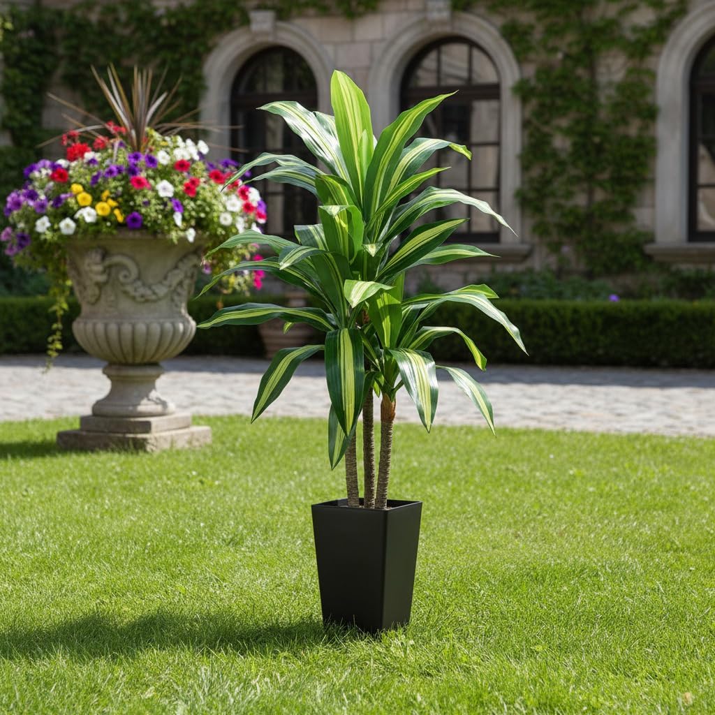 6ft Artificial Bird of Paradise Tree for Home Decor, 6 ft Faux Floor Plant Fake Silk Banana Leaf Tropical Trees with Pot for Indoor Outdoor House Living Room (6 feet Tall Including Raised Pot)