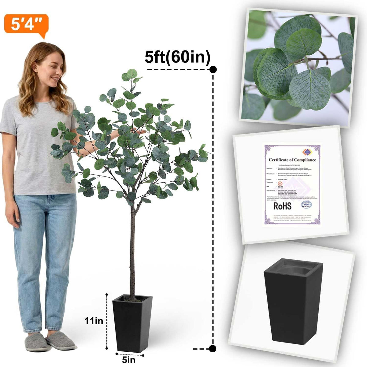 6ft Artificial Bird of Paradise Tree for Home Decor, 6 ft Faux Floor Plant Fake Silk Banana Leaf Tropical Trees with Pot for Indoor Outdoor House Living Room (6 feet Tall Including Raised Pot)