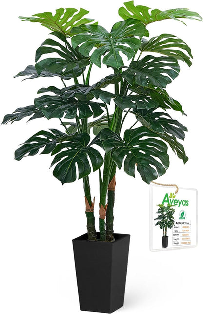 6ft Artificial Bird of Paradise Tree for Home Decor, 6 ft Faux Floor Plant Fake Silk Banana Leaf Tropical Trees with Pot for Indoor Outdoor House Living Room (6 feet Tall Including Raised Pot)