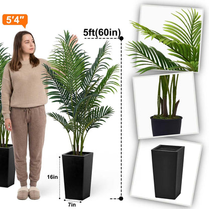 6ft Artificial Bird of Paradise Tree for Home Decor, 6 ft Faux Floor Plant Fake Silk Banana Leaf Tropical Trees with Pot for Indoor Outdoor House Living Room (6 feet Tall Including Raised Pot)
