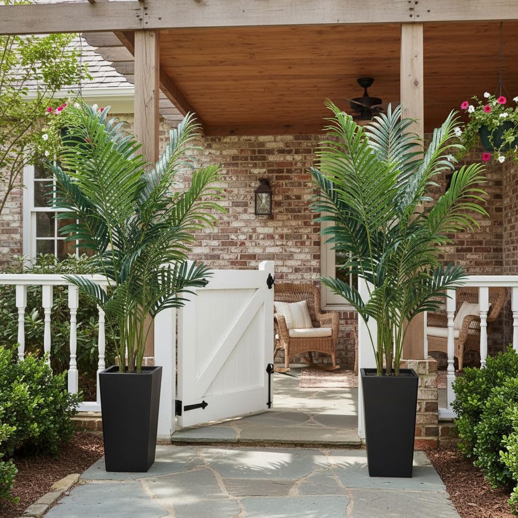 6ft Artificial Bird of Paradise Tree for Home Decor, 6 ft Faux Floor Plant Fake Silk Banana Leaf Tropical Trees with Pot for Indoor Outdoor House Living Room (6 feet Tall Including Raised Pot)