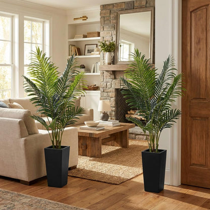 6ft Artificial Bird of Paradise Tree for Home Decor, 6 ft Faux Floor Plant Fake Silk Banana Leaf Tropical Trees with Pot for Indoor Outdoor House Living Room (6 feet Tall Including Raised Pot)