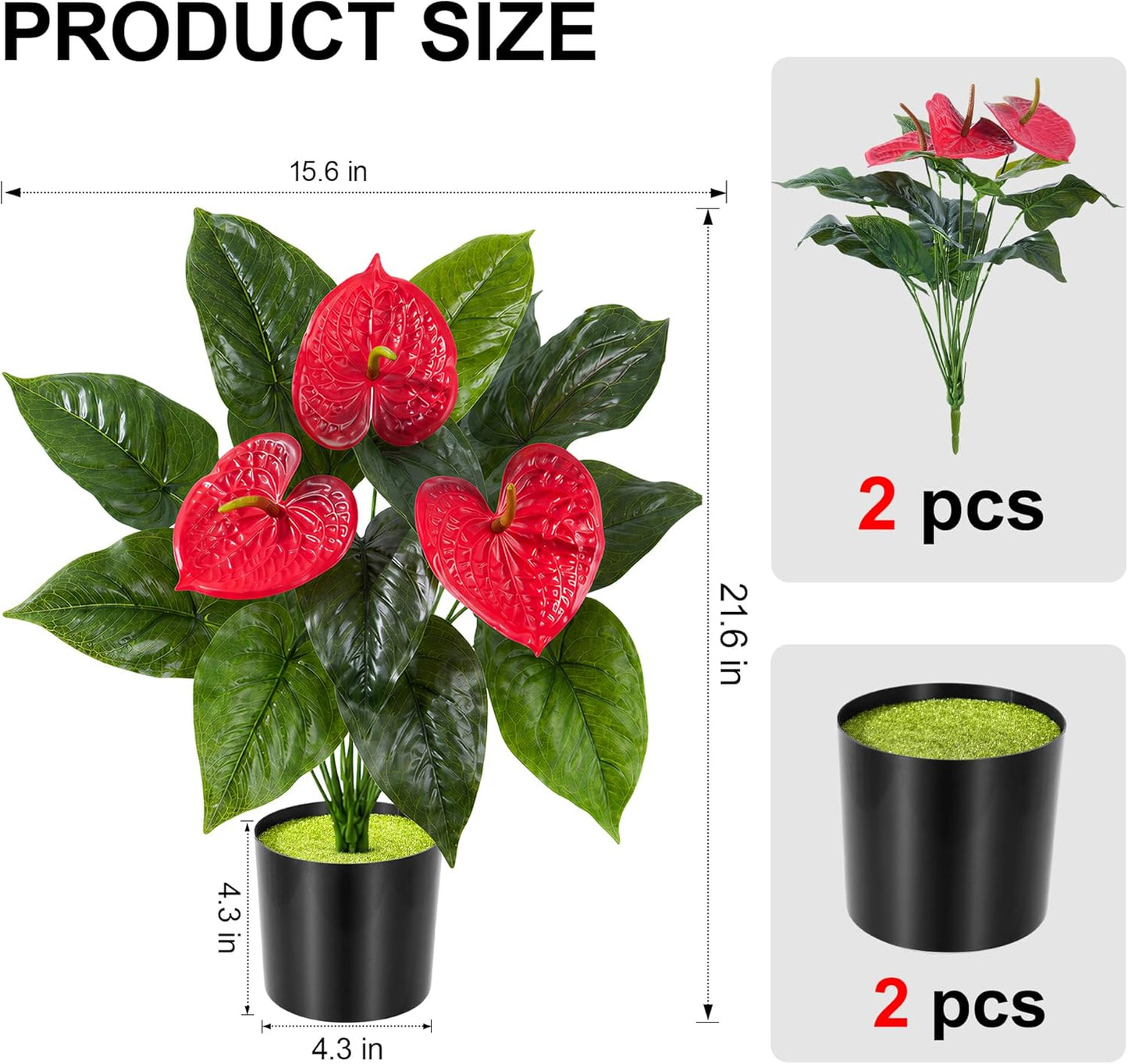 Geraniums Artificial Flowers for Outdoors, 2 Pack Potted Plants White Faux Geraniums Bush Artificial Topiaries Realistic UV Resistant Fake Flowers Plants for Planters Outside Gardens Front Door Indoor