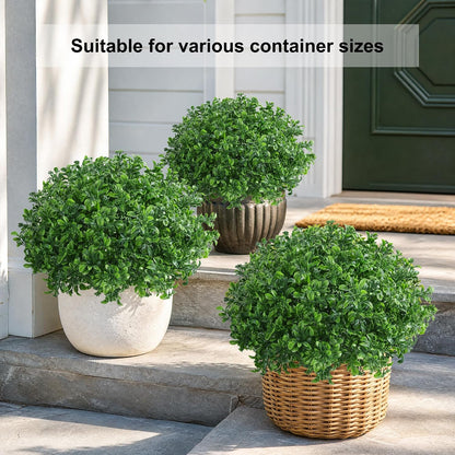 Geraniums Artificial Flowers for Outdoors, 2 Pack Potted Plants White Faux Geraniums Bush Artificial Topiaries Realistic UV Resistant Fake Flowers Plants for Planters Outside Gardens Front Door Indoor