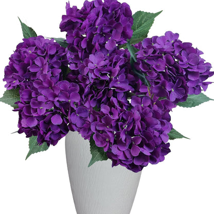 6PCS Premium Green Hydrangea Artificial Flowers Bouquets, Silk Hydrangea Flowers Heads with Stems, Fake Hydrangeas Flowers Arrangement, Faux Hydrangea Decor for Home Wedding Party Table Centerpieces