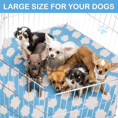 4 Pcs 47" Guinea Playpen Pad Reusable Dog Liner, Dark Gray, Paw