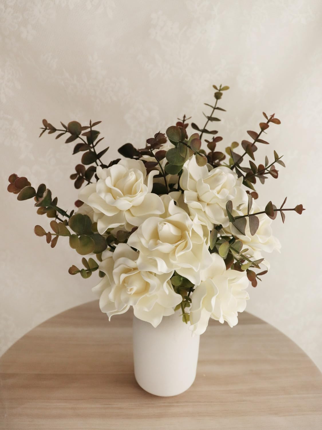 Artificial Flowers 25pcs Cream Gardenia Flowers with Stem for Wedding Flowers Centerpieces Bridal Shower Baby Shower Decorations DIY Wedding Bouquets Party Floral Arrangements