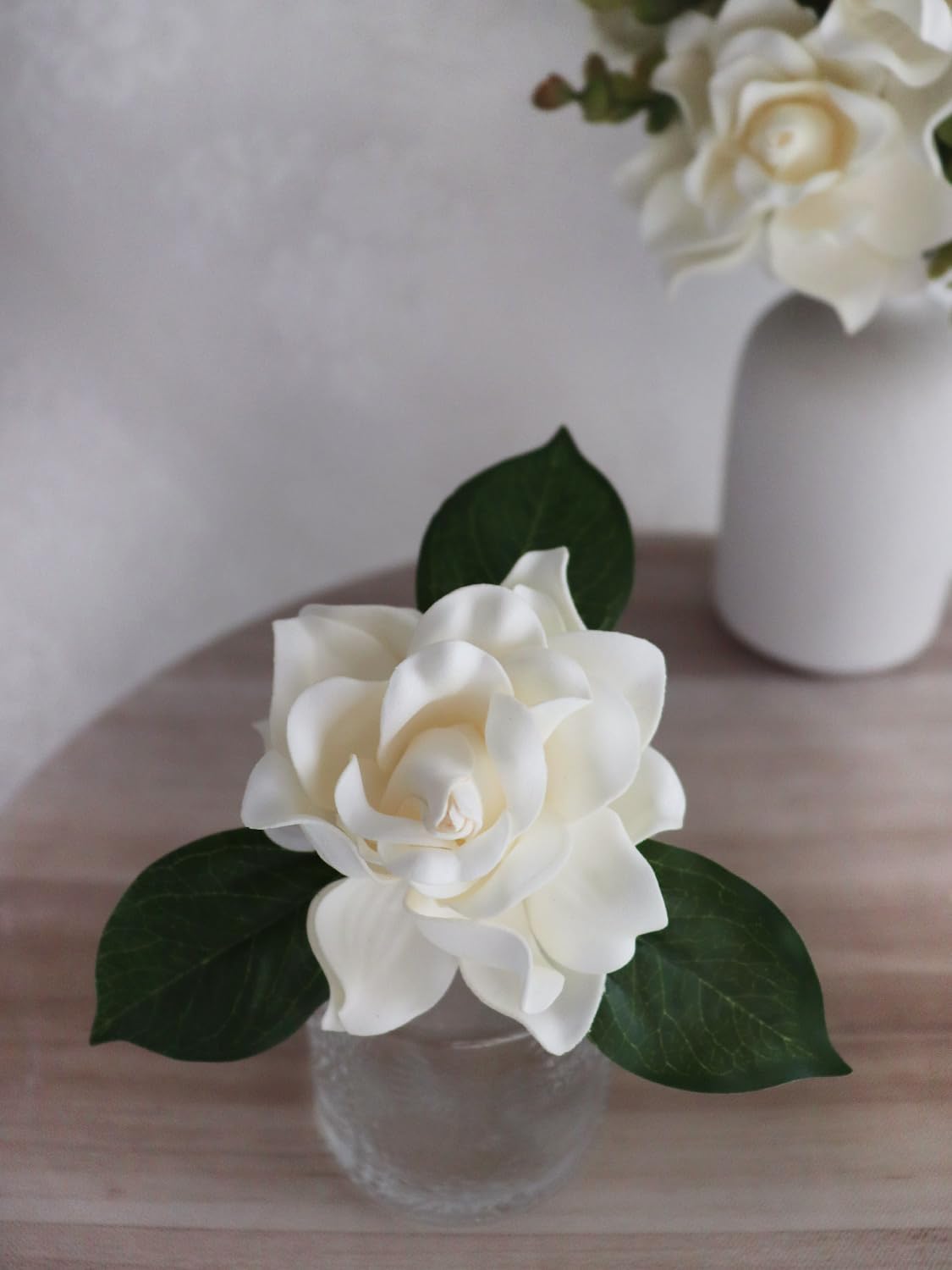 Artificial Flowers 25pcs Cream Gardenia Flowers with Stem for Wedding Flowers Centerpieces Bridal Shower Baby Shower Decorations DIY Wedding Bouquets Party Floral Arrangements