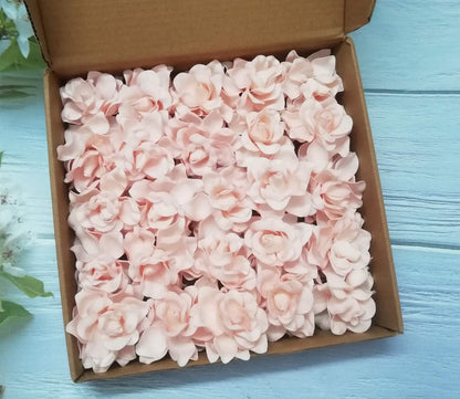 Artificial Flowers 25pcs Cream Gardenia Flowers with Stem for Wedding Flowers Centerpieces Bridal Shower Baby Shower Decorations DIY Wedding Bouquets Party Floral Arrangements