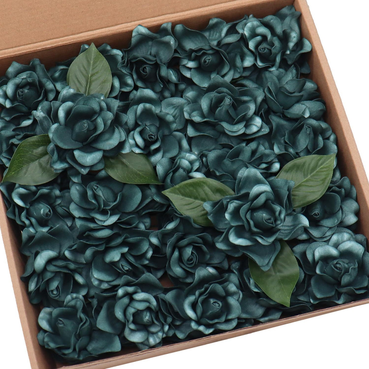 Artificial Flowers 25pcs Cream Gardenia Flowers with Stem for Wedding Flowers Centerpieces Bridal Shower Baby Shower Decorations DIY Wedding Bouquets Party Floral Arrangements