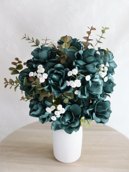 Artificial Flowers 25pcs Cream Gardenia Flowers with Stem for Wedding Flowers Centerpieces Bridal Shower Baby Shower Decorations DIY Wedding Bouquets Party Floral Arrangements