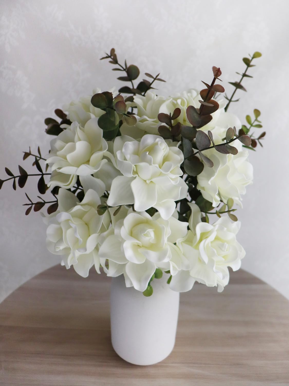 Artificial Flowers 25pcs Cream Gardenia Flowers with Stem for Wedding Flowers Centerpieces Bridal Shower Baby Shower Decorations DIY Wedding Bouquets Party Floral Arrangements