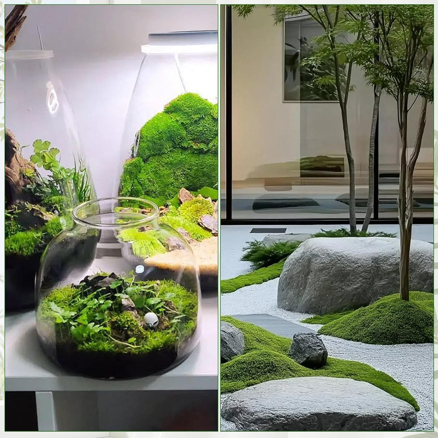 Artificial Moss for Crafts, 5.3OZ Fake Green Moss for Potted Plants, Faux Moss Decor for DIY Decorative, Walls,Table Centerpieces Decor Fairy Garden Model Making (150g)