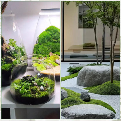Artificial Moss for Crafts, 5.3OZ Fake Green Moss for Potted Plants, Faux Moss Decor for DIY Decorative, Walls,Table Centerpieces Decor Fairy Garden Model Making (150g)