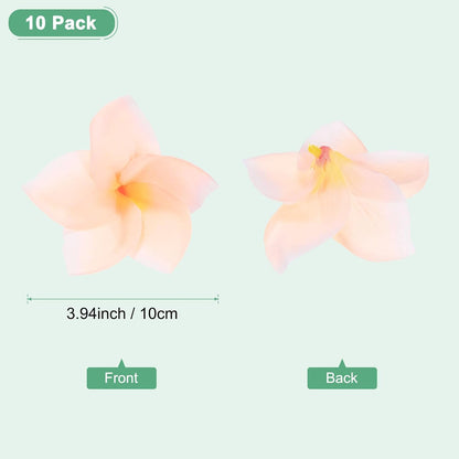 30-Pack Artificial Plumeria Flowers 3.9"/ 10cm, Sunset Red