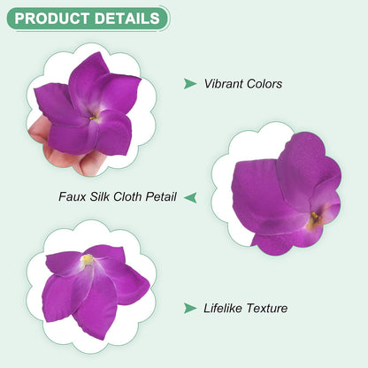 30-Pack Artificial Plumeria Flowers 3.9"/ 10cm, Sunset Red