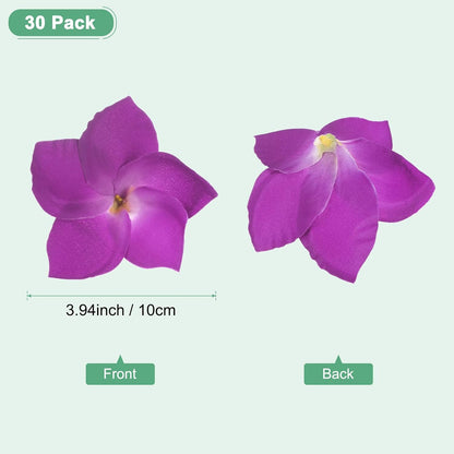 30-Pack Artificial Plumeria Flowers 3.9"/ 10cm, Sunset Red