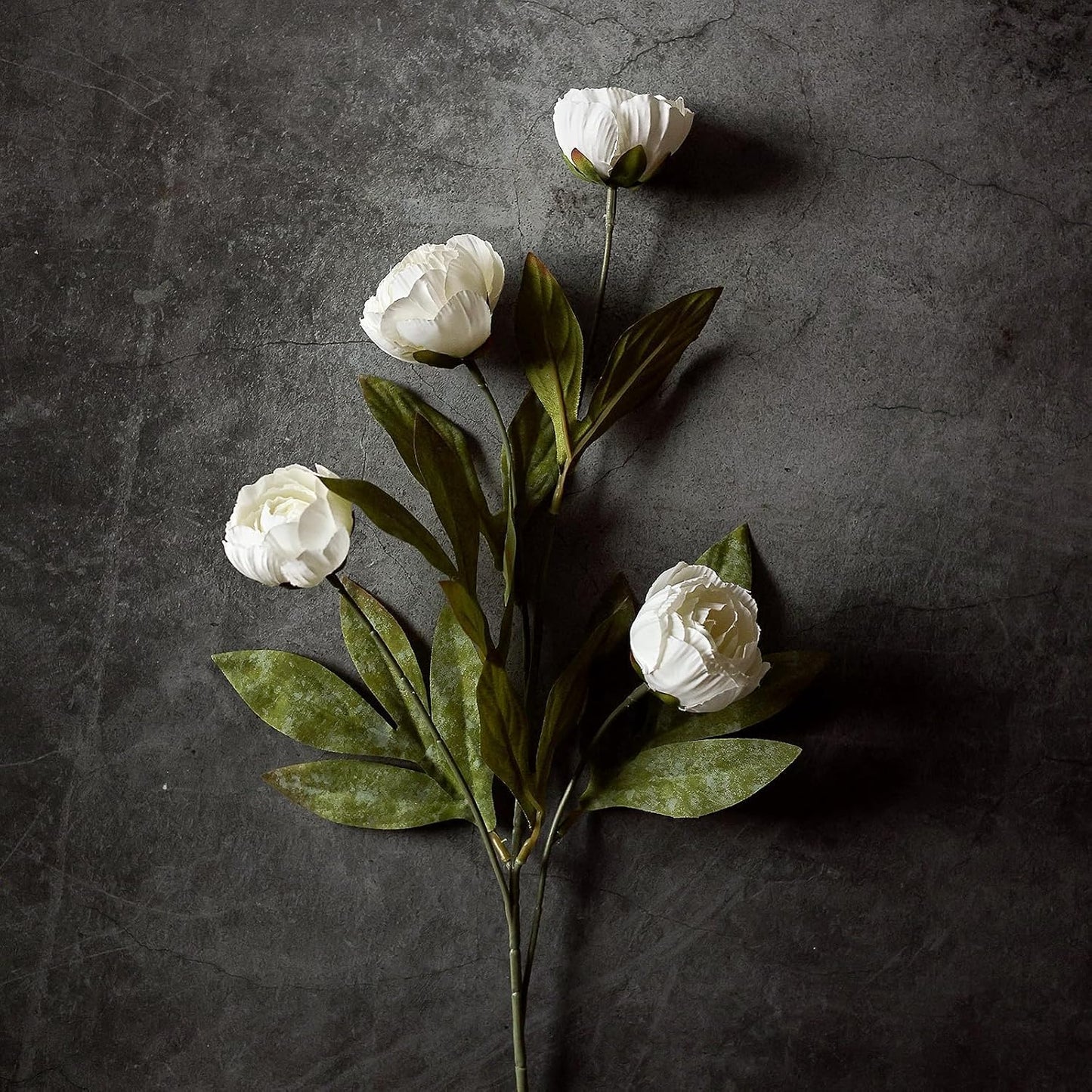 6 Pcs 27" Faux Silk Peony Artificial Flowers Stems for Vase(Cream) | Bulk Fake Peonies Branches with Stems, for DIY Bouquet Centerpieces Wedding Fillers Arrangements Shower Decoration