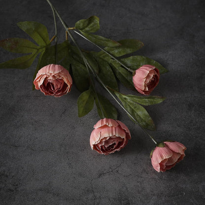 6 Pcs 27" Faux Silk Peony Artificial Flowers Stems for Vase(Cream) | Bulk Fake Peonies Branches with Stems, for DIY Bouquet Centerpieces Wedding Fillers Arrangements Shower Decoration