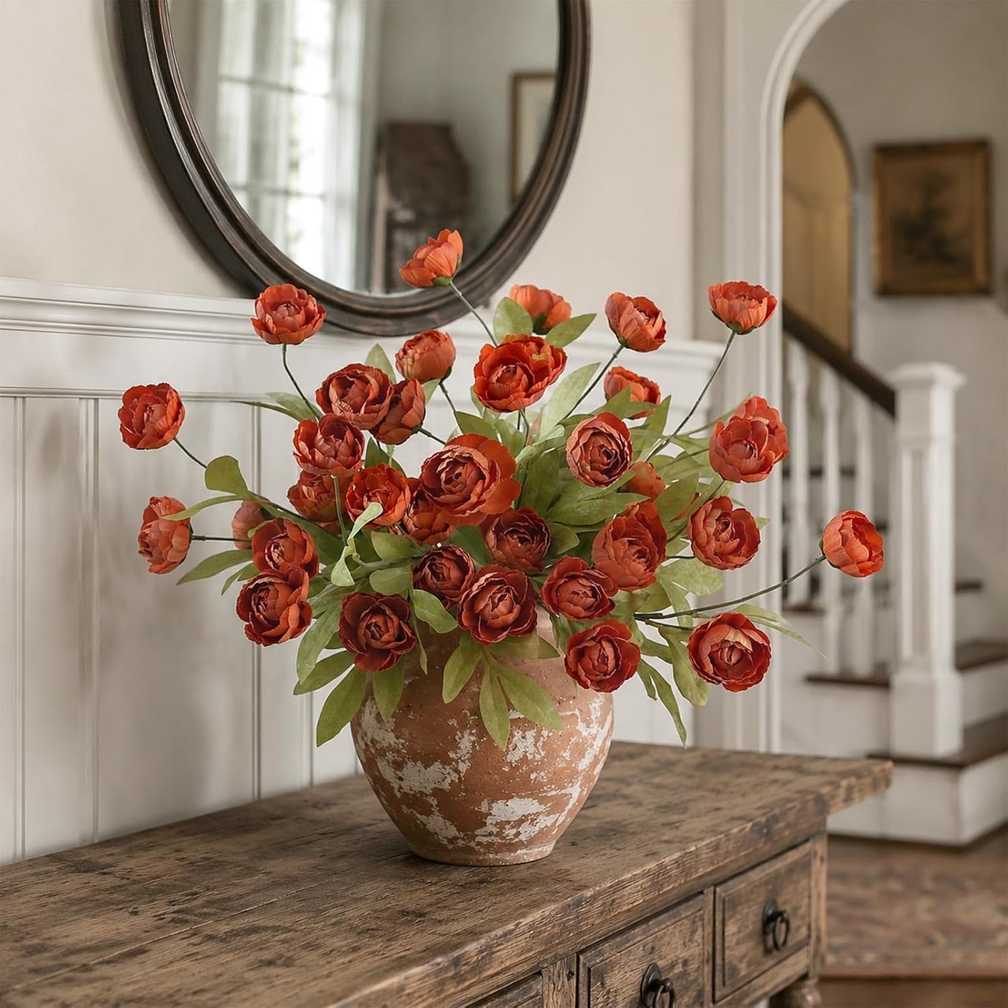 6 Pcs 27" Faux Silk Peony Artificial Flowers Stems for Vase(Cream) | Bulk Fake Peonies Branches with Stems, for DIY Bouquet Centerpieces Wedding Fillers Arrangements Shower Decoration