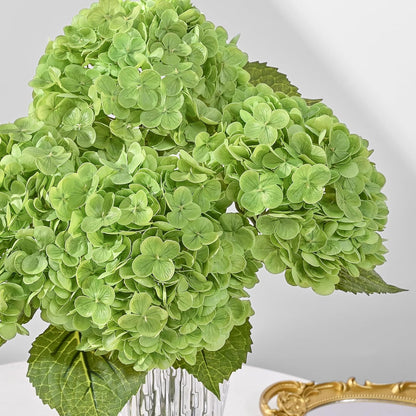 3Pcs 21in Hydrangea Artificial Flowers, Latex Real Touch Hydrangeas Lifelike Large Hydrangea Flowers for Home Decor Party Arrangements Wedding Bouquets Centerpieces (Blue)