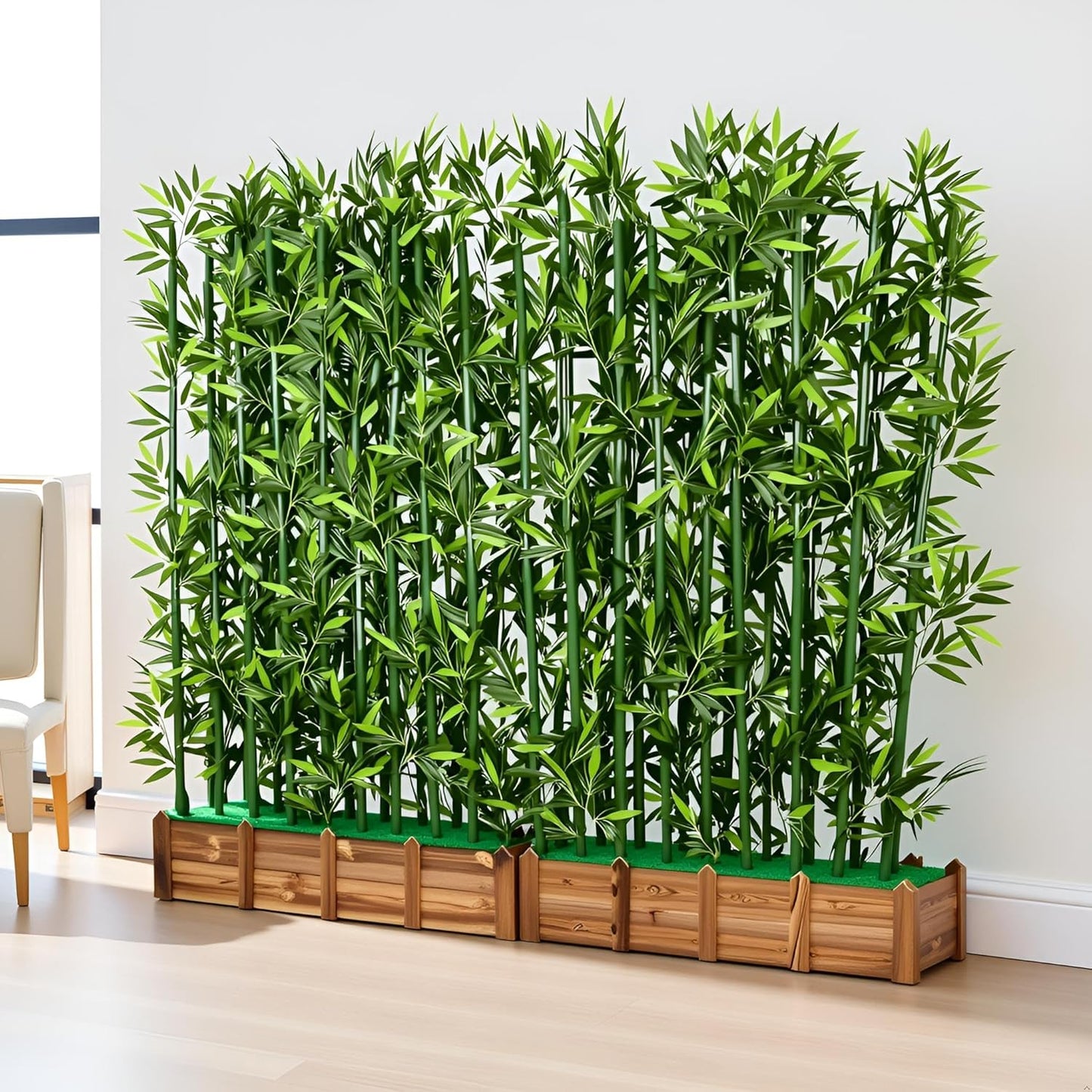 Artificial Bamboo Tree (Green, 4FT/1.2M, Artificial Bamboo Tree 4FT (20 Pack))- UV Resistant Outdoor Indoor Faux Bamboo Screen with Zip Ties & Accessories