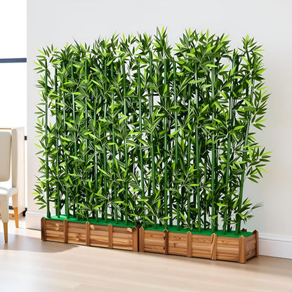 Artificial Bamboo Tree (Green, 4FT/1.2M, Artificial Bamboo Tree 4FT (20 Pack))- UV Resistant Outdoor Indoor Faux Bamboo Screen with Zip Ties & Accessories