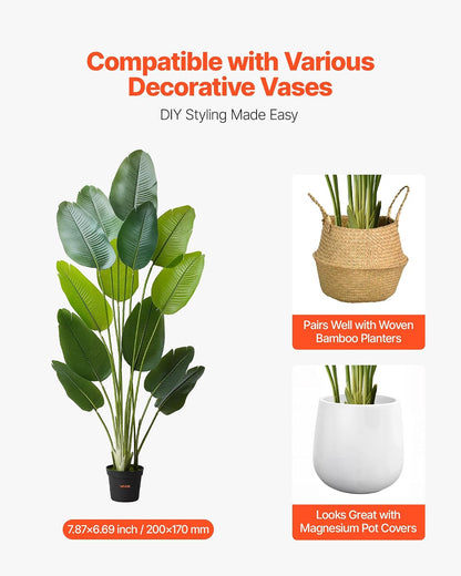 Artificial Areca Palms 4 ft, 2 Pack Fake Palm Tropical Plants with White Tall Planter, Faux Floor Silk Plant in Pot, Large Tree for Home Office Living Room Decor House Warming, Indoor Outdoor