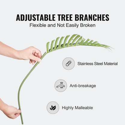 Artificial Areca Palms 4 ft, 2 Pack Fake Palm Tropical Plants with White Tall Planter, Faux Floor Silk Plant in Pot, Large Tree for Home Office Living Room Decor House Warming, Indoor Outdoor
