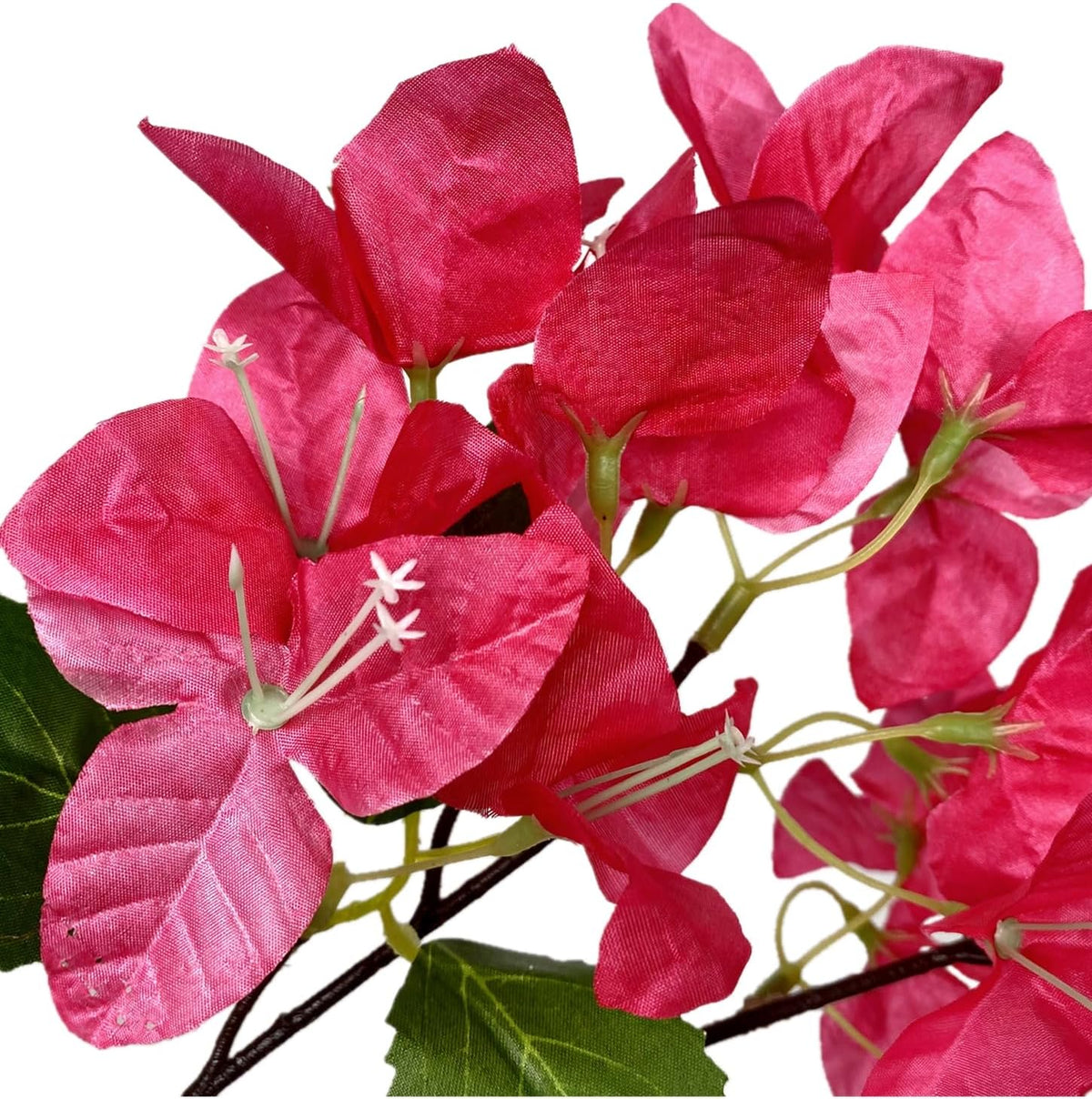 Pack of 16 - Artificial Bougainvillea Flower Stems Silk Bougainvillea Long Branches Full Blossoms for Home Wedding Table Centerpiece Shower Event Backdrop Indoor Outdoor Decorations (Fuchsia)